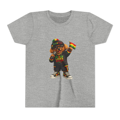 Youth Tee — Kid Bear Black Lives Matter Rasta Flag Shirt