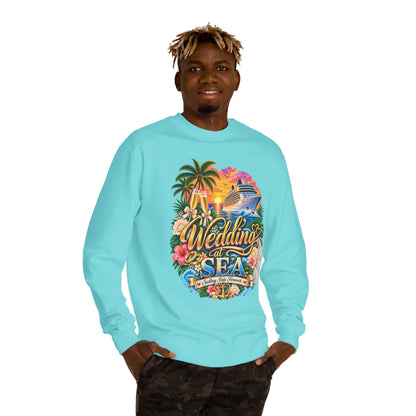 Cruise Wedding Sweatshirt — "Wedding at Sea" Tropical Cruise Crewneck