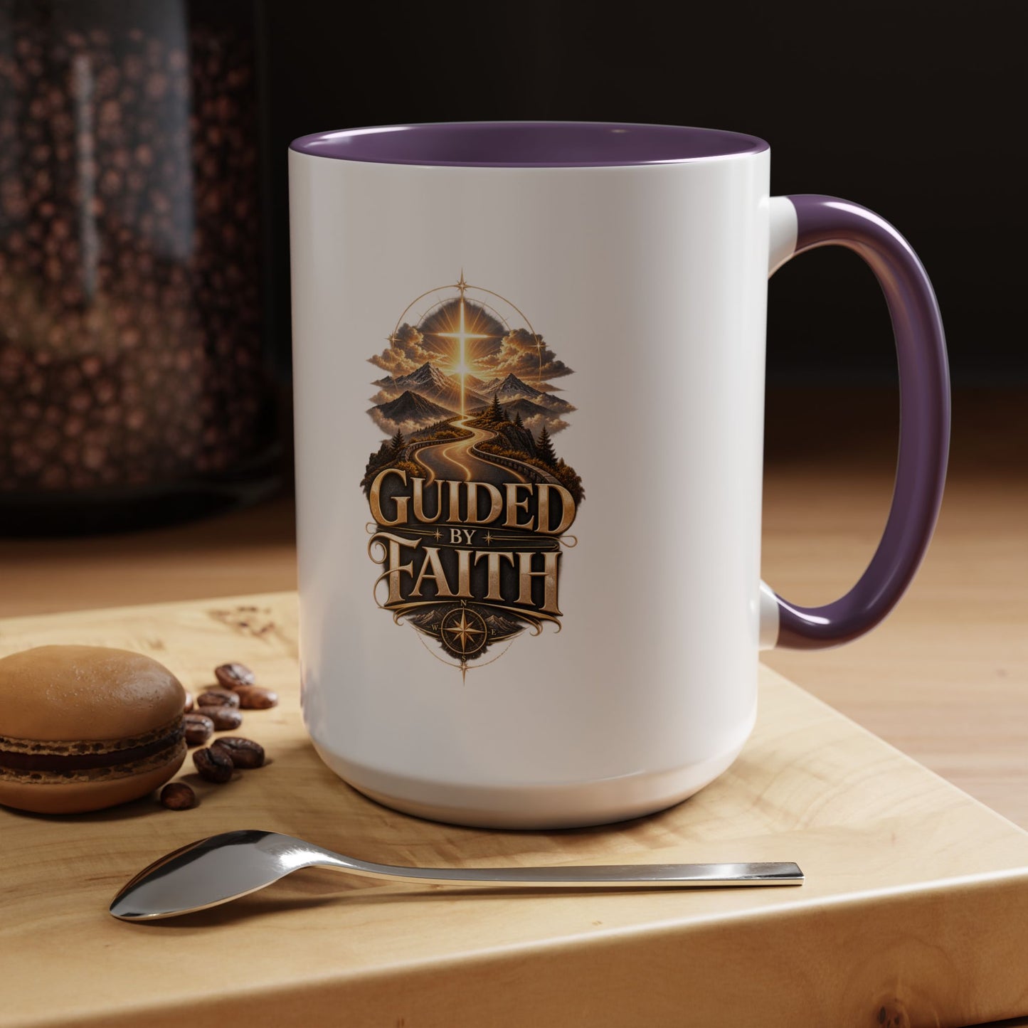 Guided by Faith Coffee Mug — Inspirational Christian Accent Mug (11/15oz)