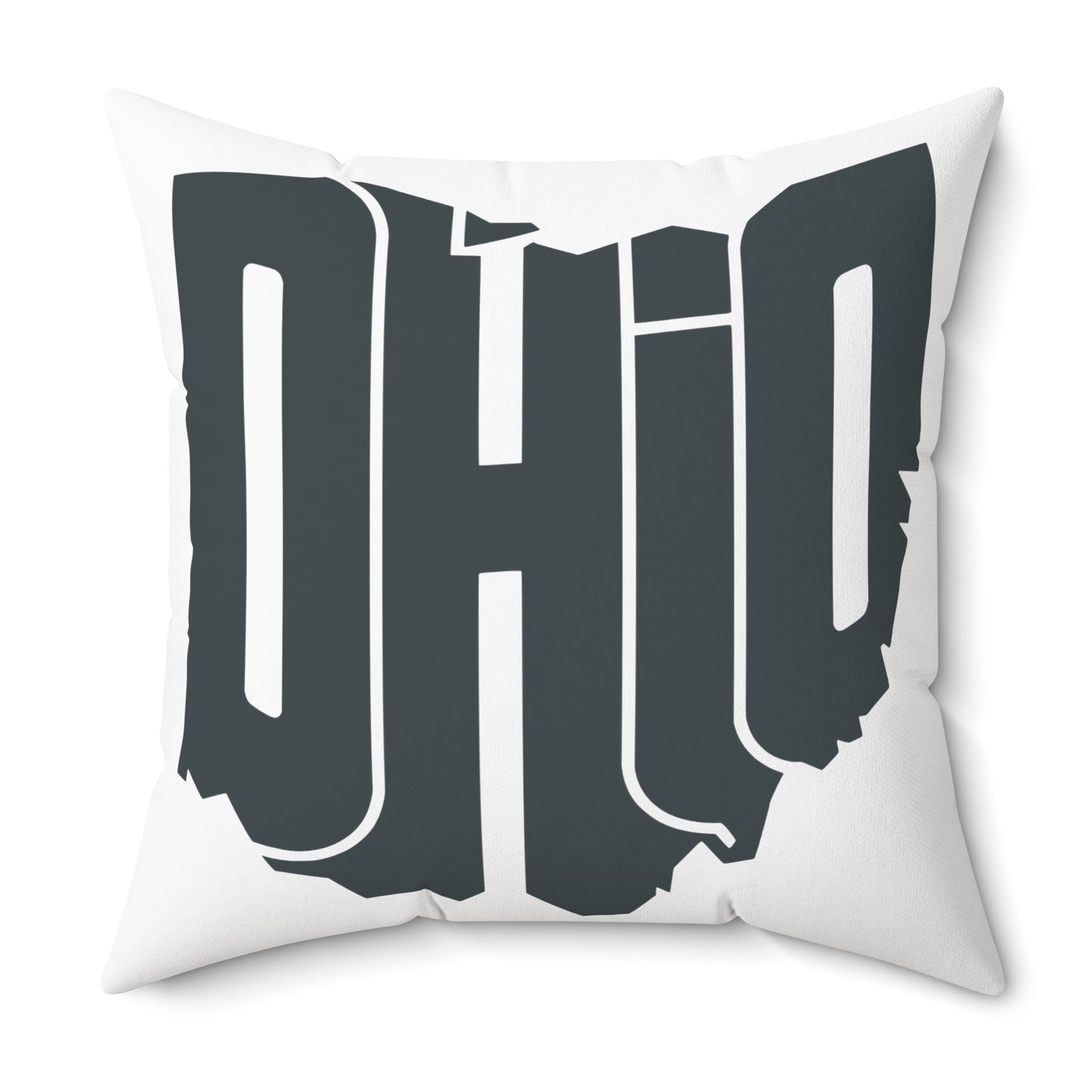 Ohio State Outline Pillow — Bold Graphic "OHIO" Decorative Throw Pillow