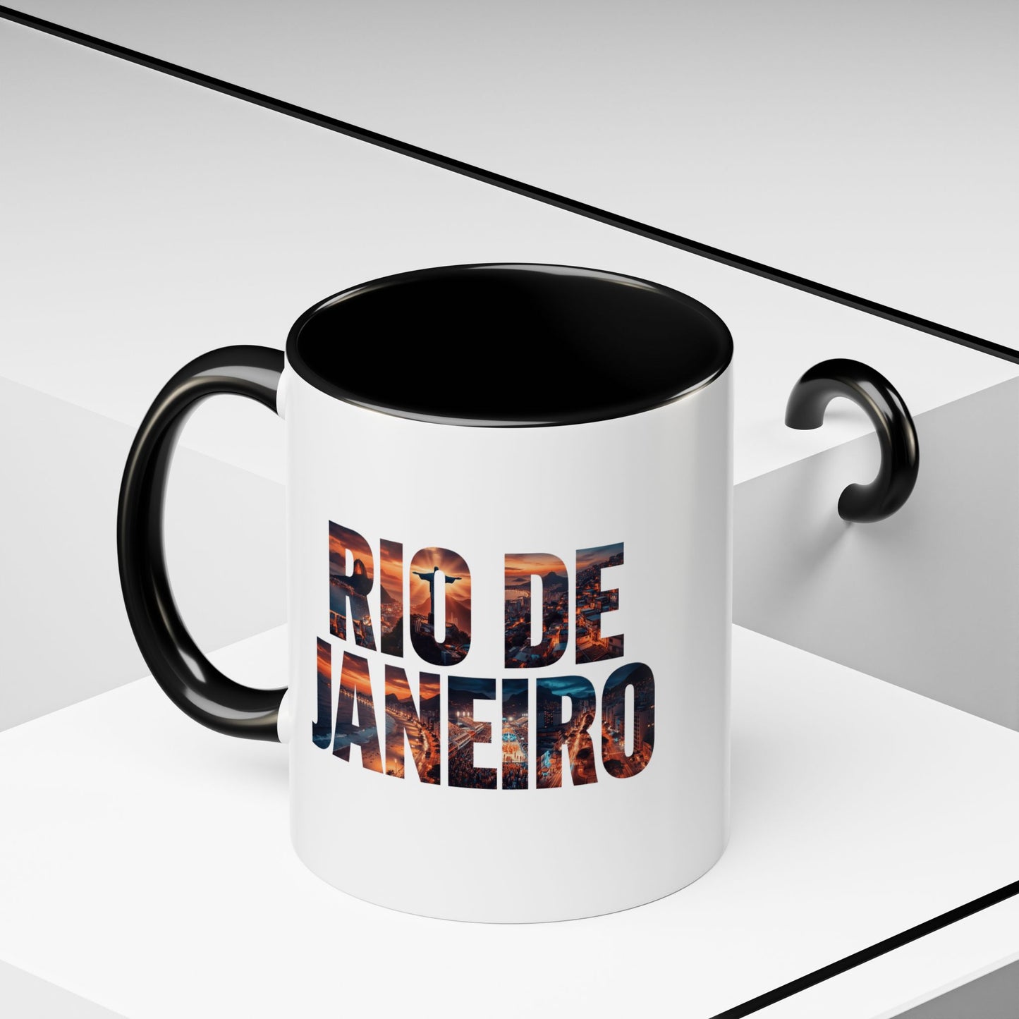 Rio de Janeiro Accent Coffee Mug — Scenic Typography Coffee Mug (11/15oz)