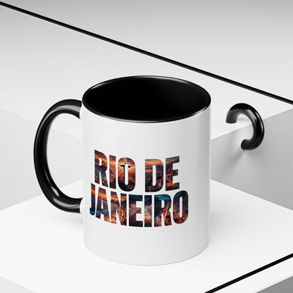 Rio de Janeiro Accent Coffee Mug — Scenic Typography Coffee Mug (11/15oz)