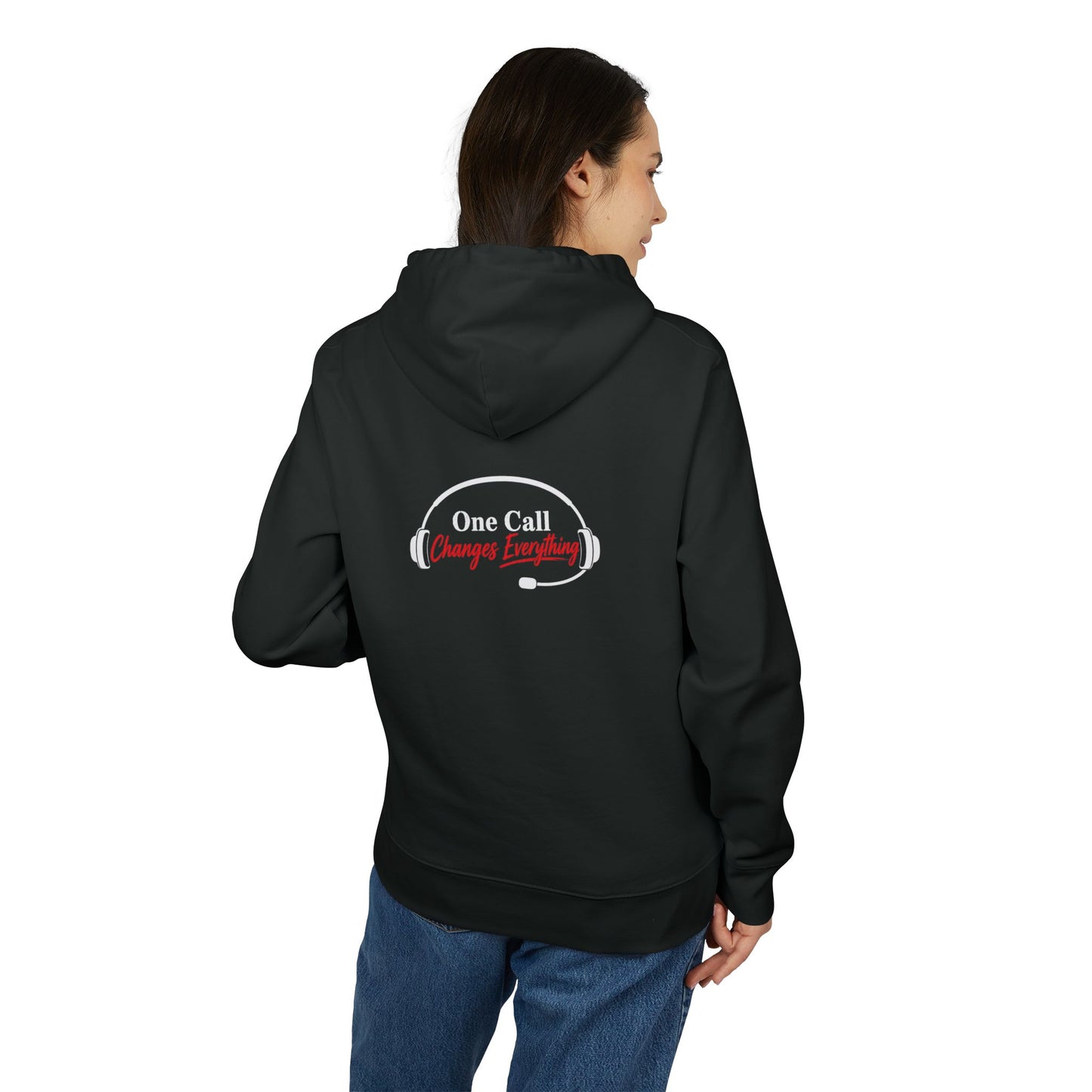 One Call Charge Emily Hoodie — Call Center Headset Crewneck for Customer Service Reps