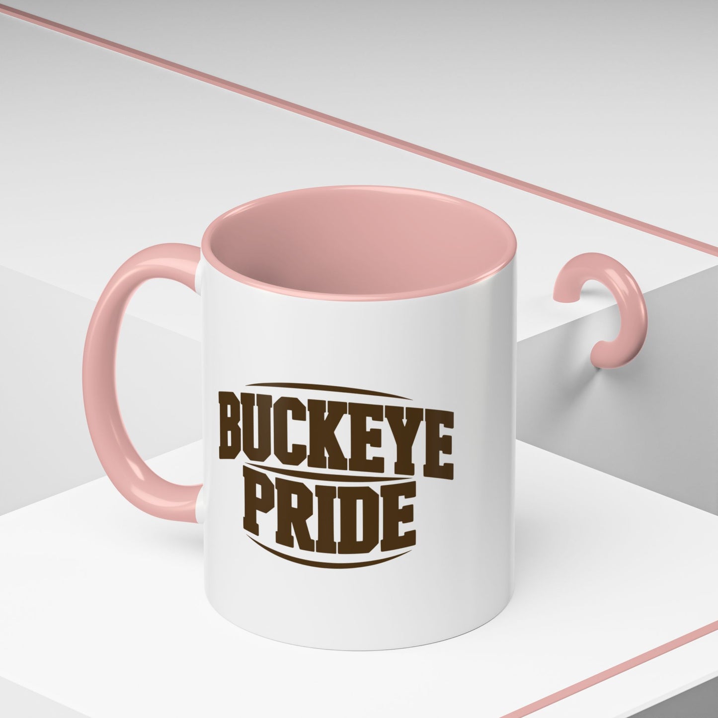 Buckeye Pride Accent Coffee Mug — School Spirit Ceramic Mug