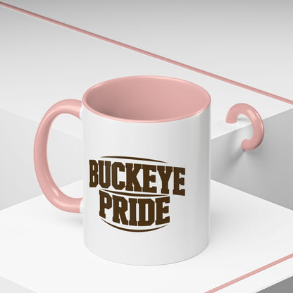 Buckeye Pride Accent Coffee Mug — School Spirit Ceramic Mug