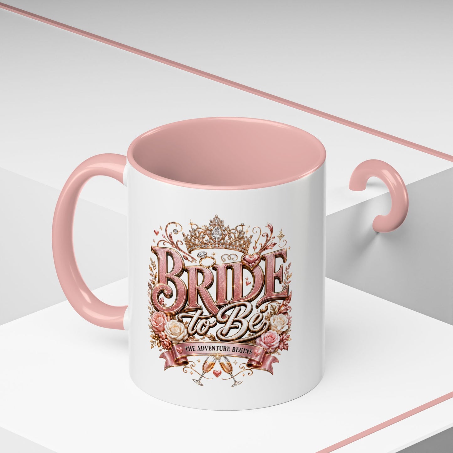 Bride to Be Coffee Mug — Floral Bridal Accent Mug (11/15oz)