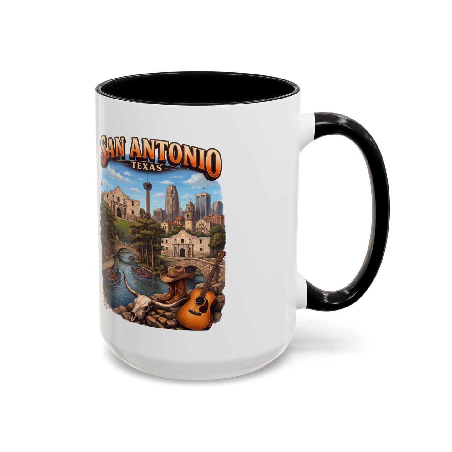 San Antonio Souvenir Coffee Mug – Texas Riverwalk Scenic Accent Mug (11/15oz)