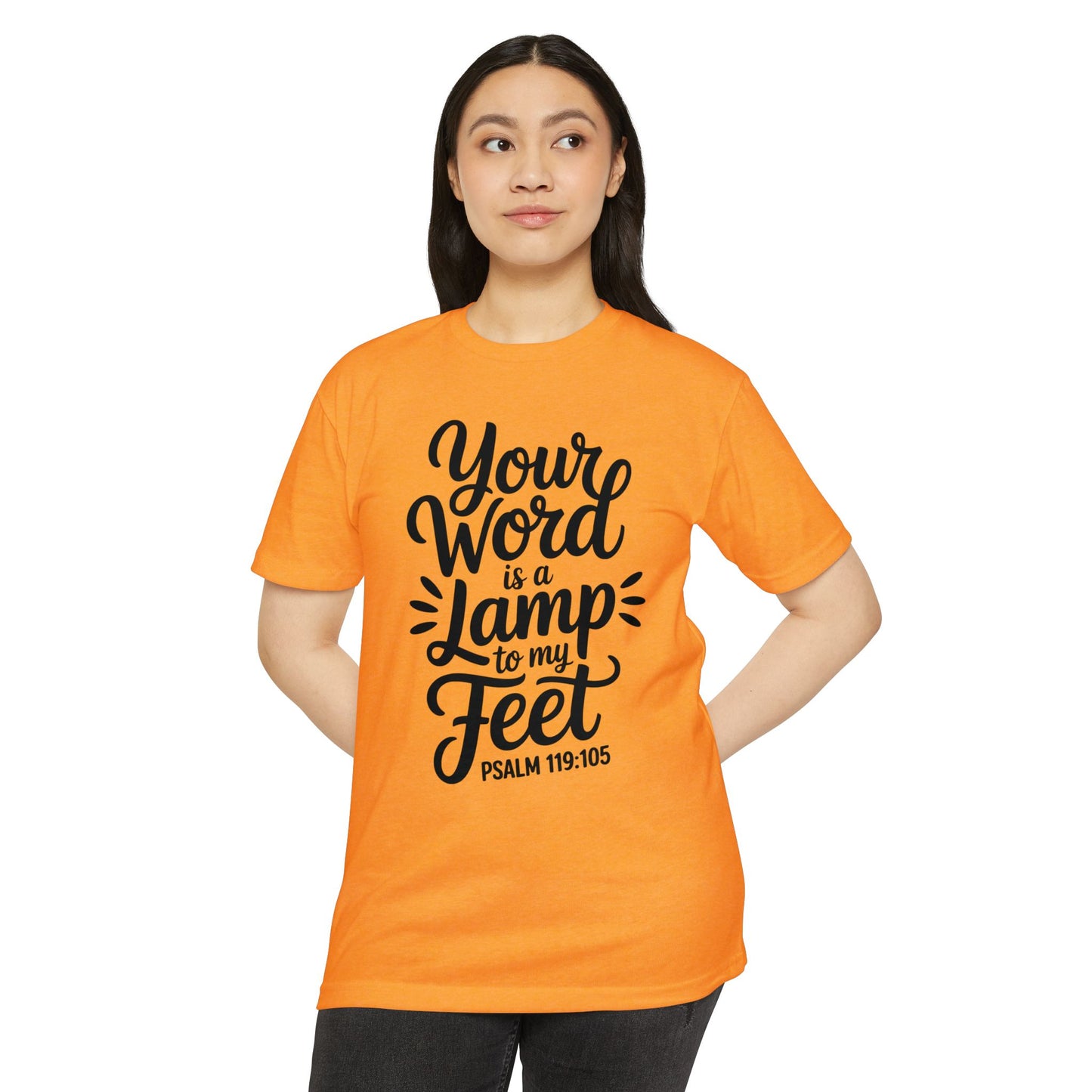 Bible Verse T-Shirt — "Your Word Is a Lamp to My Feet" (Psalm 119:105)