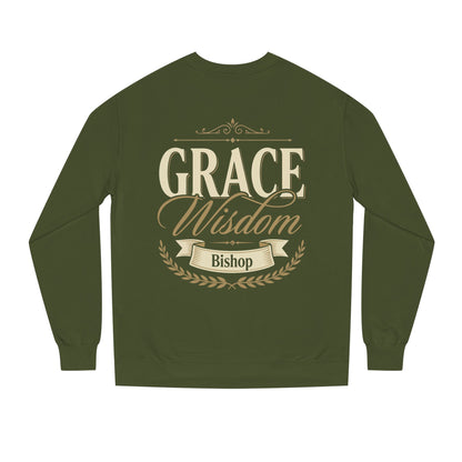 Grace & Wisdom Bishop Sweatshirt — Inspirational Religious Crewneck