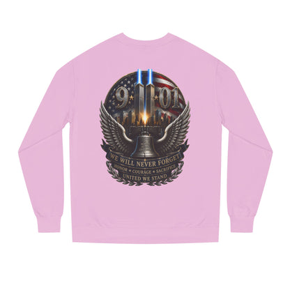 9/11 Memorial Sweatshirt — We Will Never Forget Tribute Crewneck