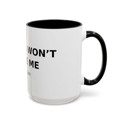 Accent Coffee Mug - "Diabetes Won't Define Me" Inspirational Faith Coffee Mug (11/15oz)