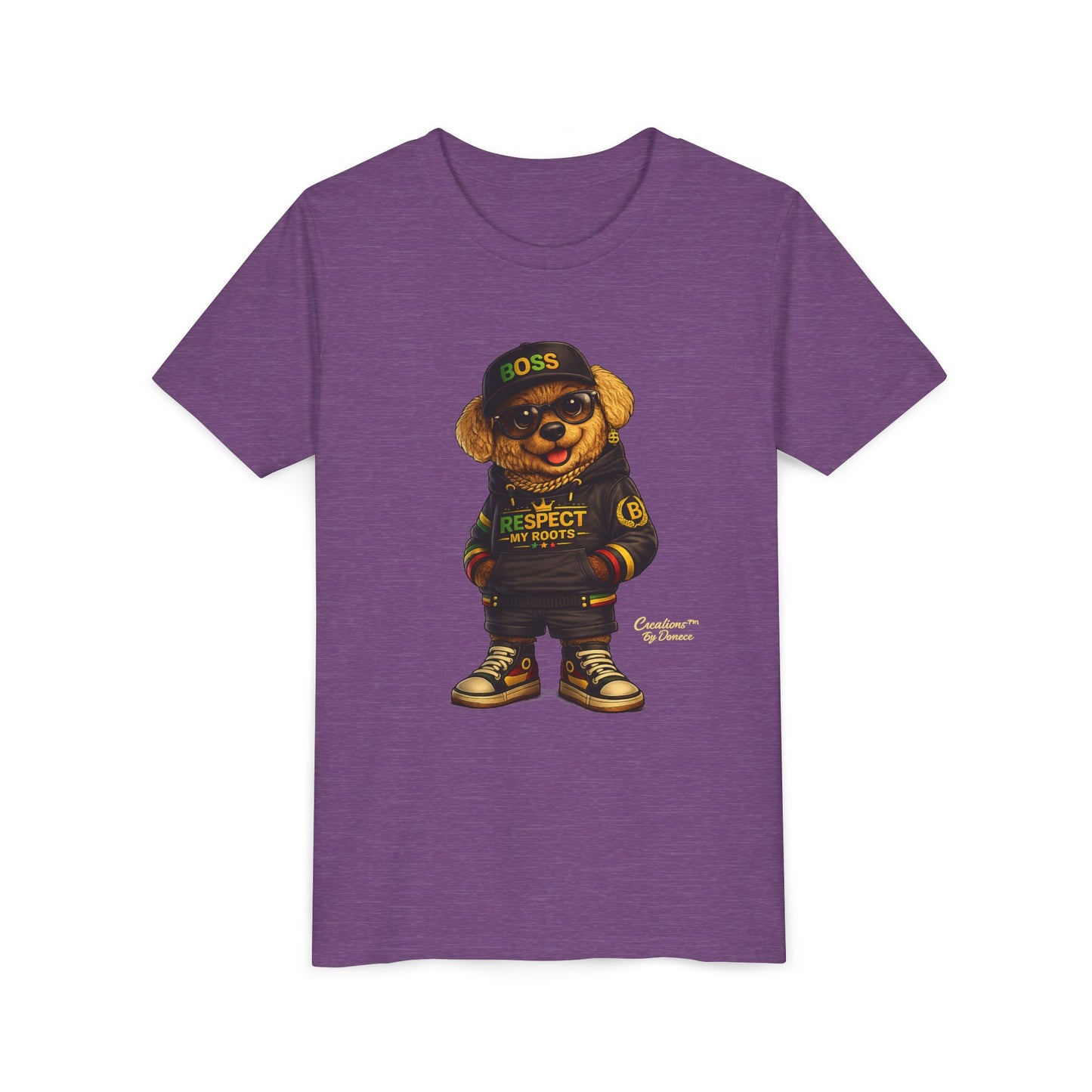 Kids Graphic Tee - 'Respect the Hustle' Teddy Bear Streetwear