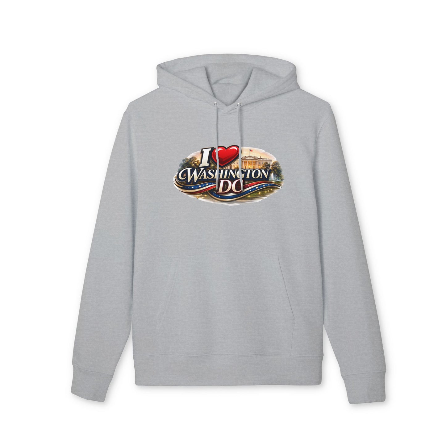 Washington DC Hoodie - "I  Washington DC" Tourist Sweatshirt, Capital Landmark Travel Souvenir