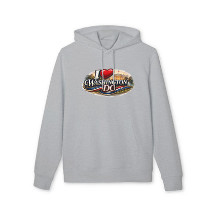 Washington DC Hoodie - "I  Washington DC" Tourist Sweatshirt, Capital Landmark Travel Souvenir