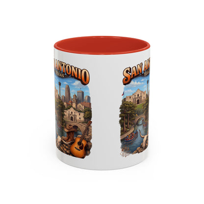 San Antonio Souvenir Coffee Mug – Texas Riverwalk Scenic Accent Mug (11/15oz)