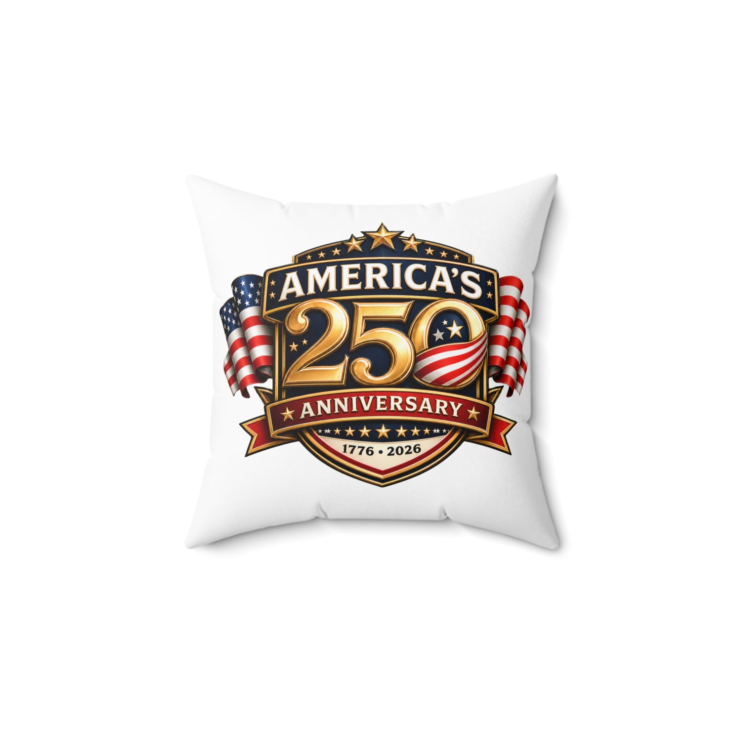 America's 250th Anniversary Throw Pillow — 1776-2026 Patriotic Decorative Cushion
