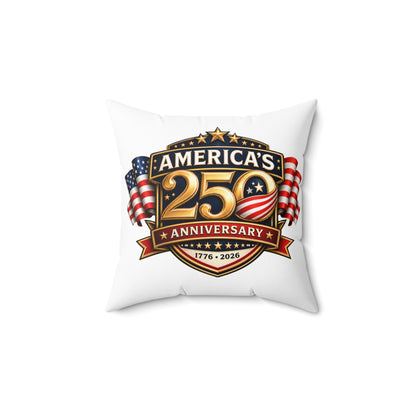 America's 250th Anniversary Throw Pillow — 1776-2026 Patriotic Decorative Cushion