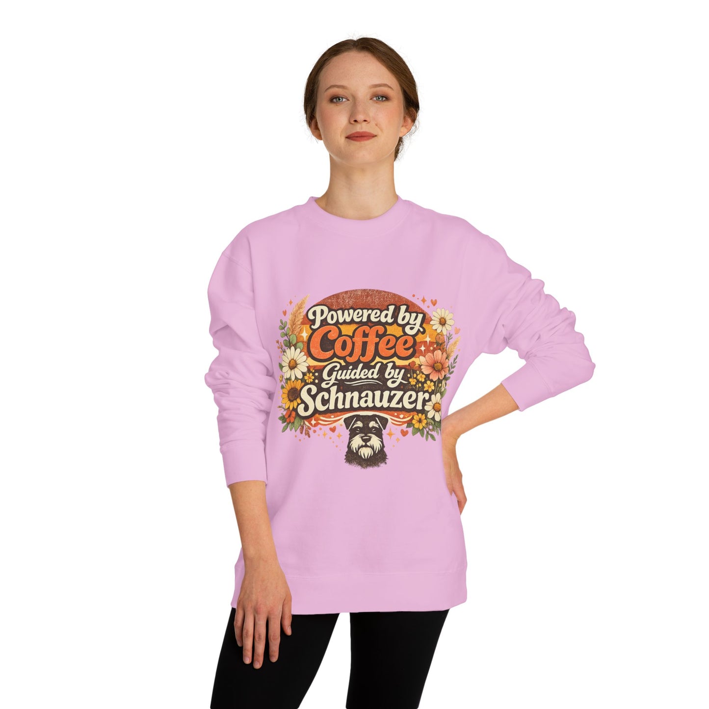 Powered by Coffee, Guided by Schnauzer Sweatshirt