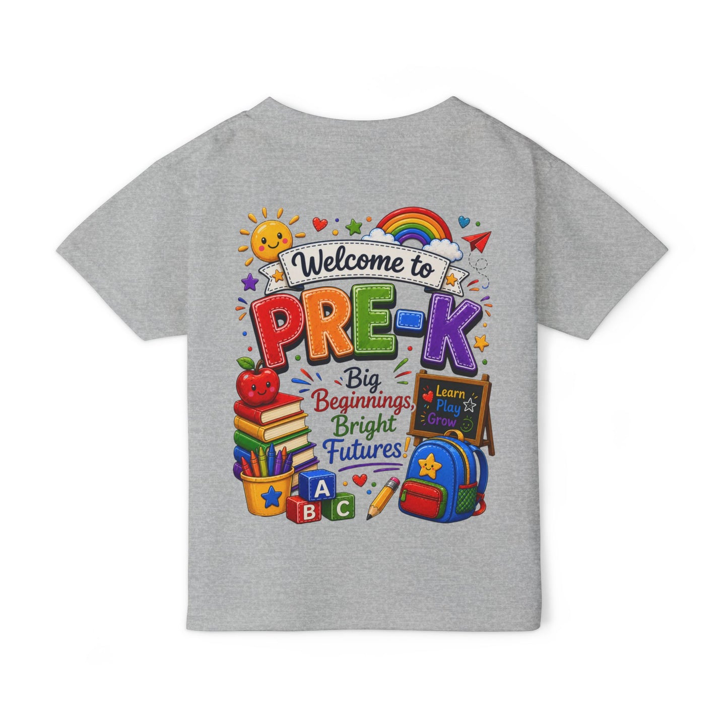 Welcome to Pre-K Toddler T‑Shirt — "Big Beginnings Bright Futures" Back‑to‑School Tee