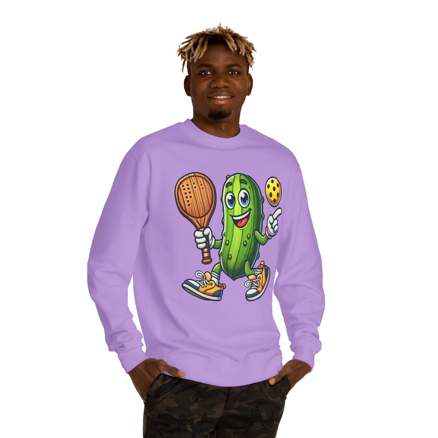 Pickle Pickleball Sweatshirt — Funny Pickle Playing Pickleball Crewneck