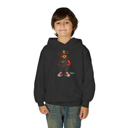 Youth Bear Hoodie — Streetwear Teddy Bear Graphic Pullover