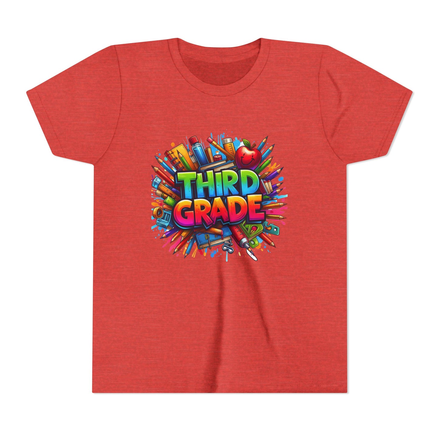 Third Grade Kids' T-Shirt – Colorful School Supplies Back-to-School Tee