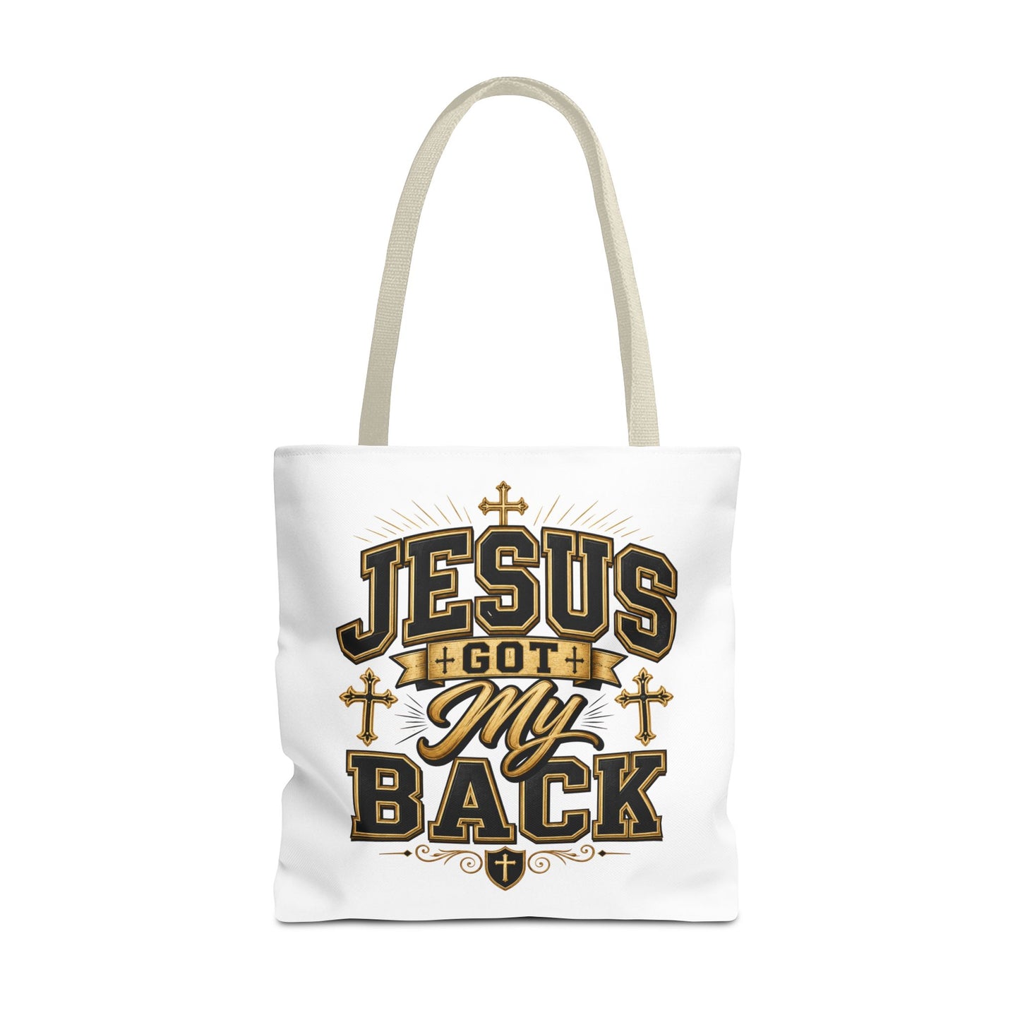 Jesus Got My Back Tote Bag — Faith-Based Christian Inspirational Carryall