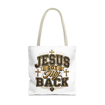 Jesus Got My Back Tote Bag — Faith-Based Christian Inspirational Carryall