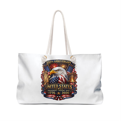 Patriotic Eagle Weekender Bag - United States 1776–2026 250th Anniversary