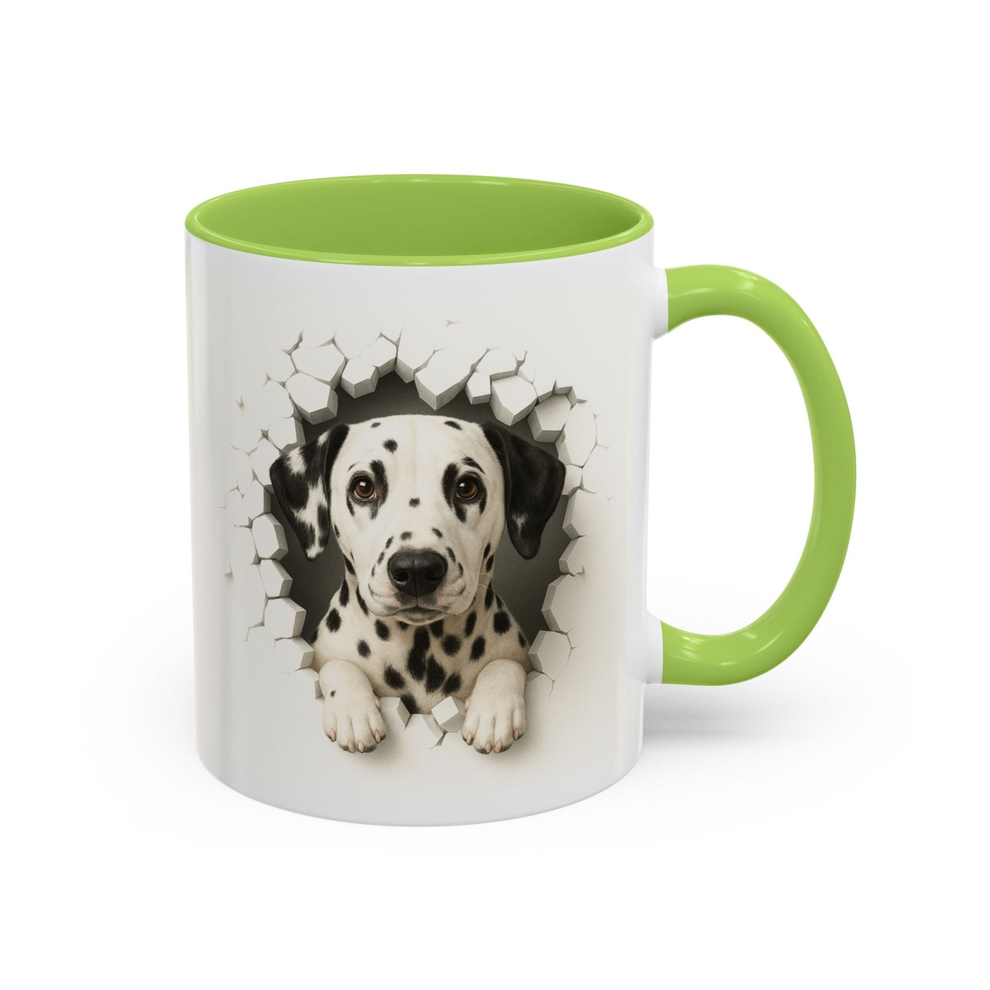 Dalmatian Peekaboo Accent Coffee Mug - Cute Dog Lover Gift (11/15oz)