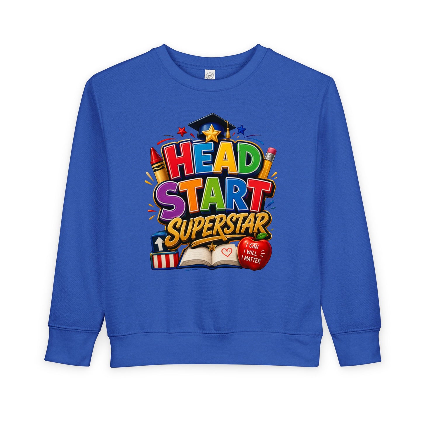 Head Start Superstar Toddler Sweatshirt — Colorful Preschool Graduation Gift