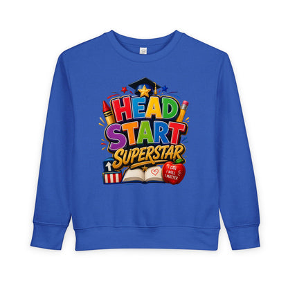 Head Start Superstar Toddler Sweatshirt — Colorful Preschool Graduation Gift