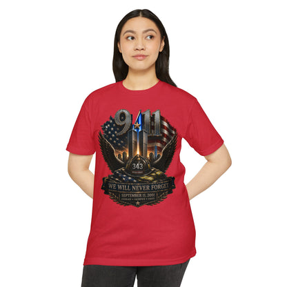 9/11 Memorial T-Shirt — "We Will Never Forget" Tribute Tee