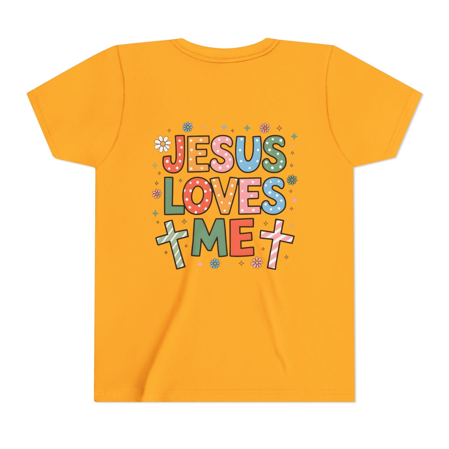 Youth Tee — "Jesus Loves Me" Colorful Christian Kids T-Shirt
