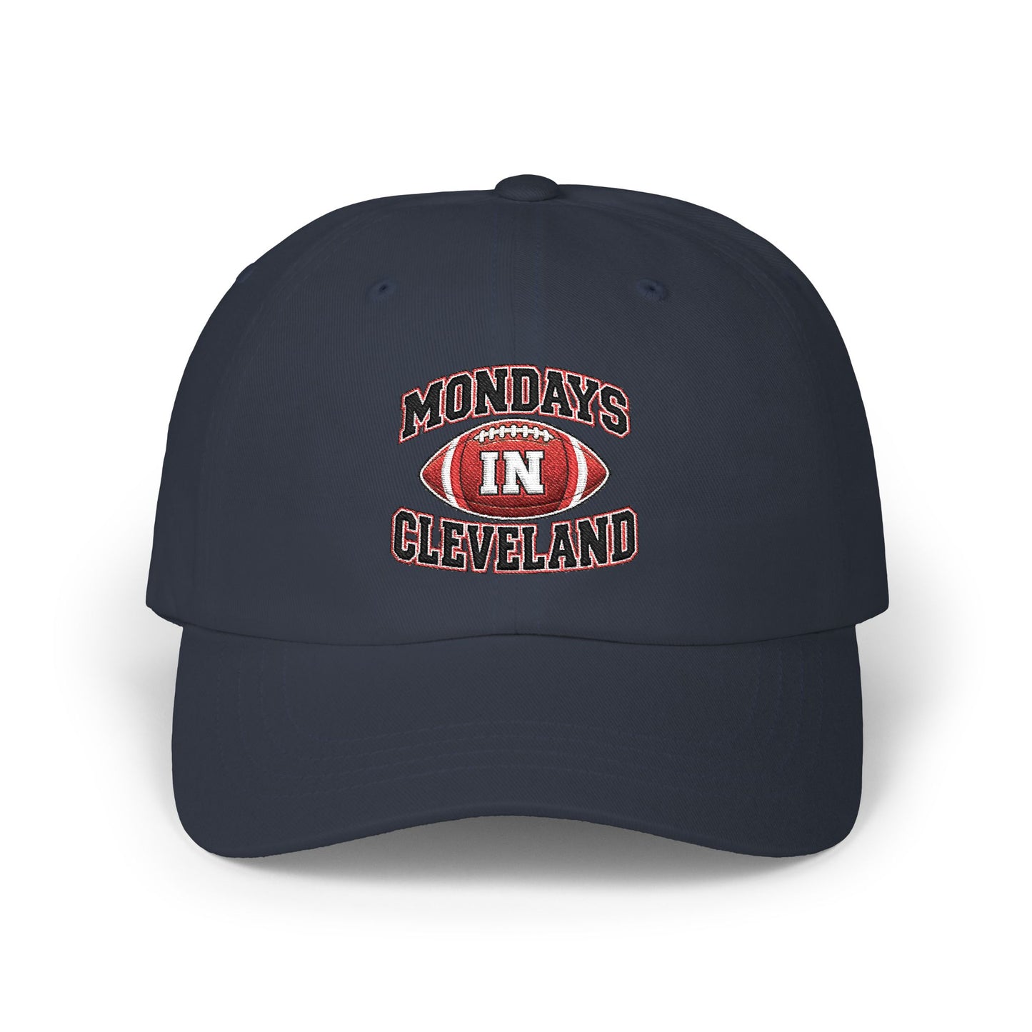 Dad Cap - "Mondays in Cleveland" Football Embroidered Hat