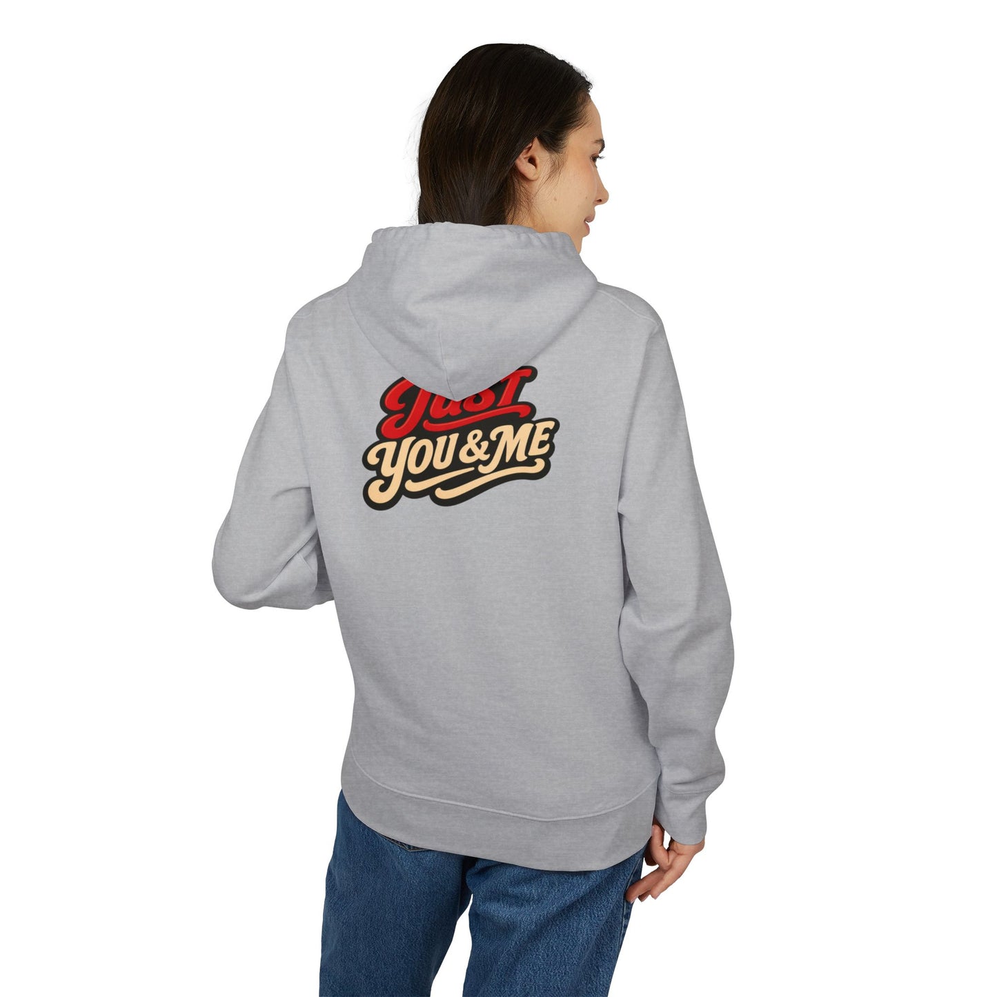 Just You & Me Hoodie — Retro Script Couples Pullover