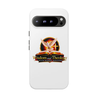 Wisdom and Theology Phone Case — Christian Dove & Cross Protective Tough Case