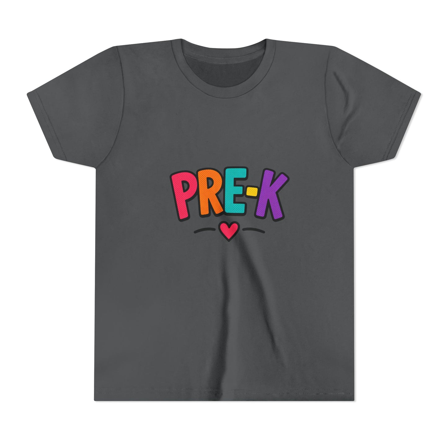 Pre-K Kids Tee — Colorful Heart Preschool Shirt for Boys & Girls