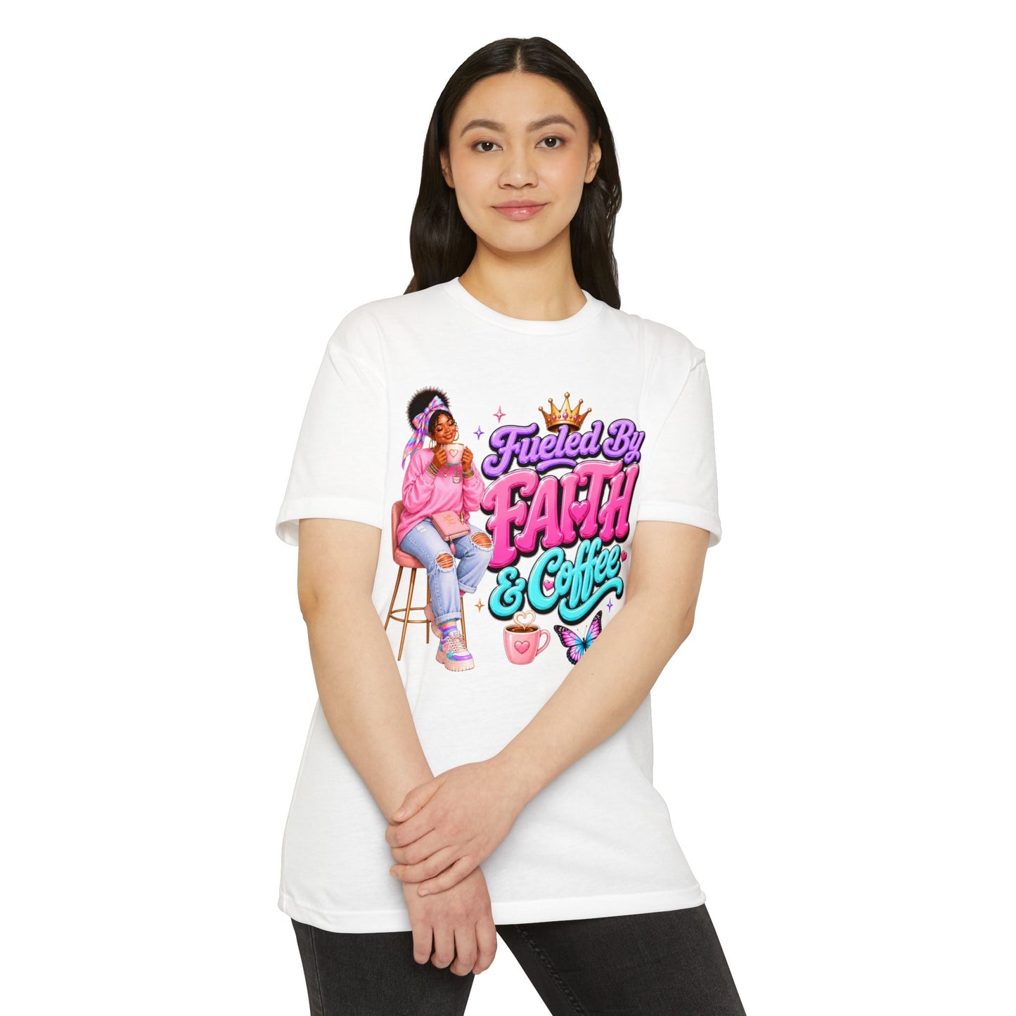 Fueled by Faith & Coffee T-Shirt — Christian Inspirational Graphic Tee
