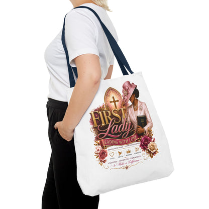 First Lady Tote Bag — Faithful Church Lady Floral Churchgoing Purse