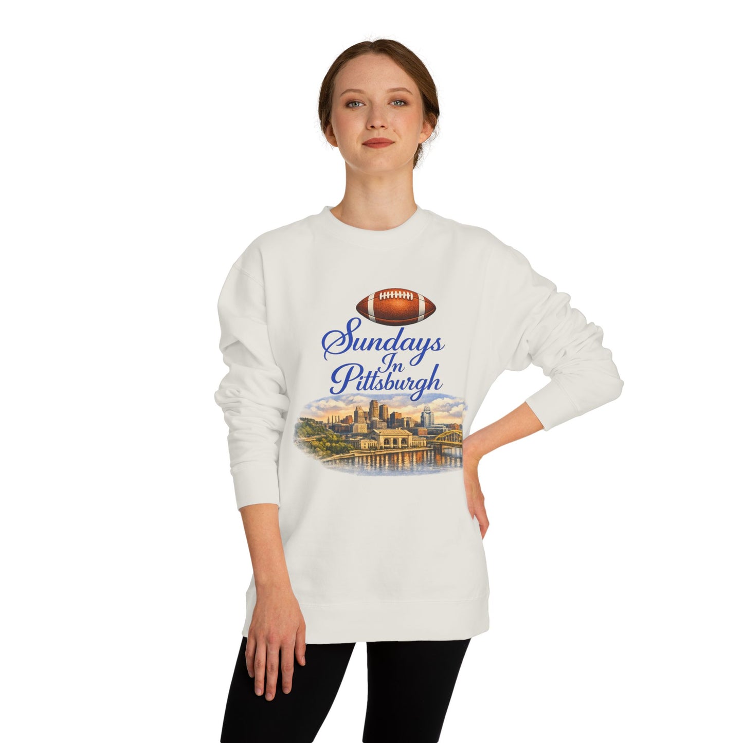 Sundays in Pittsburgh Sweatshirt — City Skyline Football Crewneck