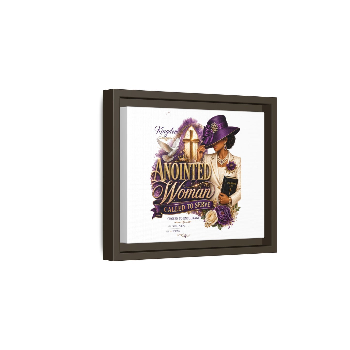 Framed Canvas Print — "Anointed Woman Called to Serve" Christian Wall Art
