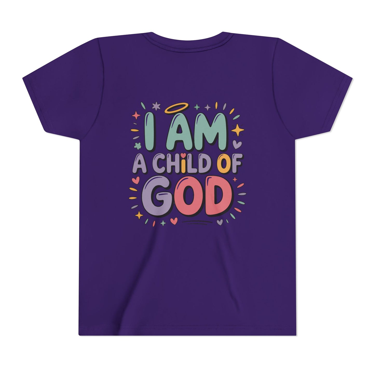 I Am A Child of God Youth Tee — Cute Pastel Christian Kids T-Shirt