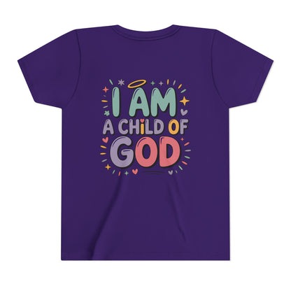I Am A Child of God Youth Tee — Cute Pastel Christian Kids T-Shirt