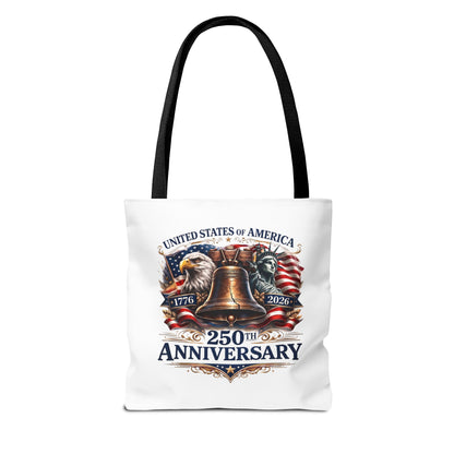 Anniversary Tote Bag — "United States of America 250th Anniversary" Liberty Bell Design
