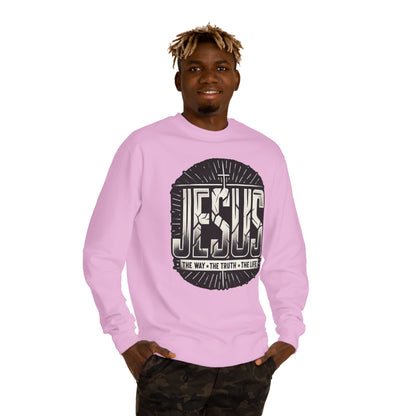 Jesus Faith Crewneck Sweatshirt – "Jesus: The Way • The Truth • The Life" Christian Pullover