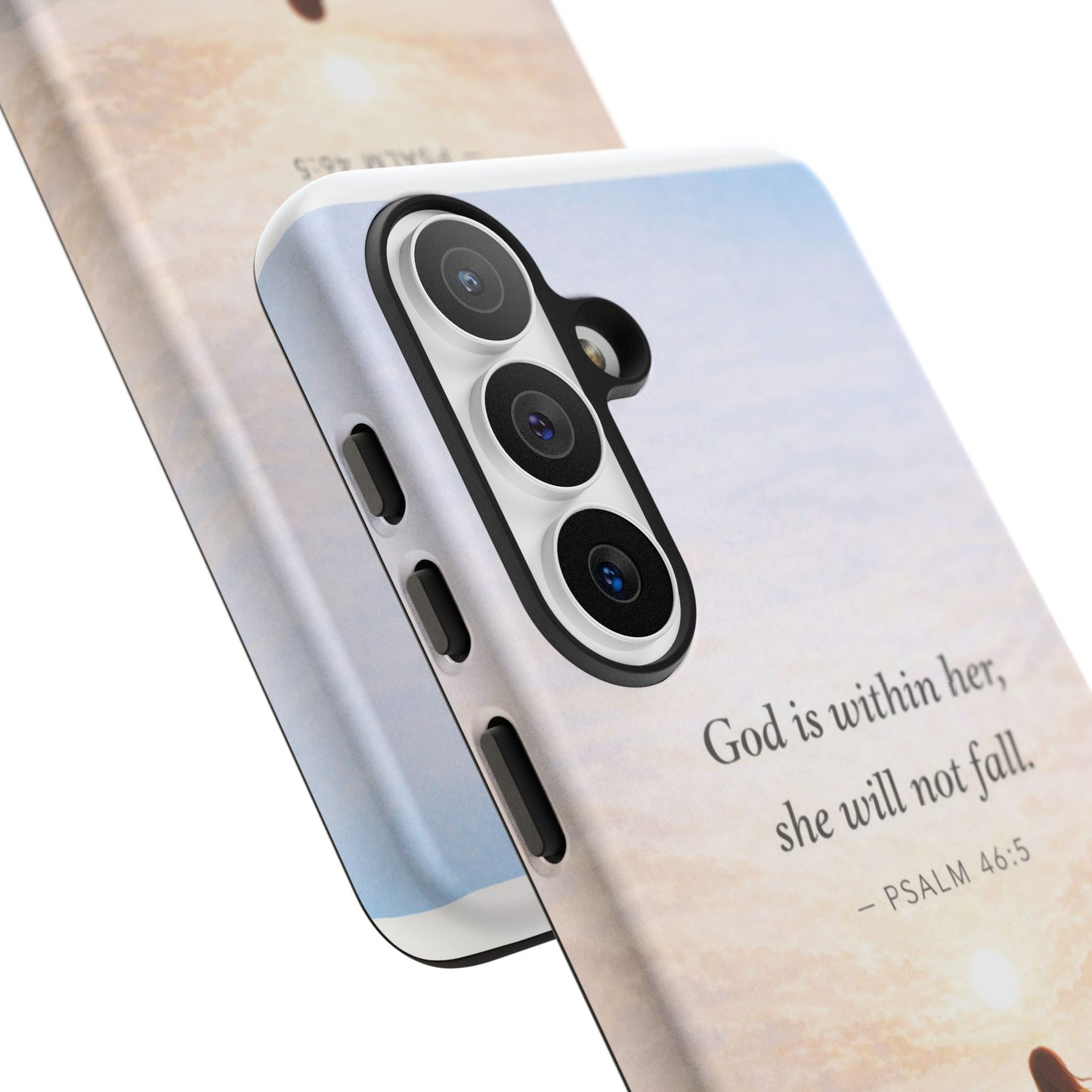 Inspirational Psalm 46:5 Phone Case — 'God is within her, she will not fall' Christian Phone Cover