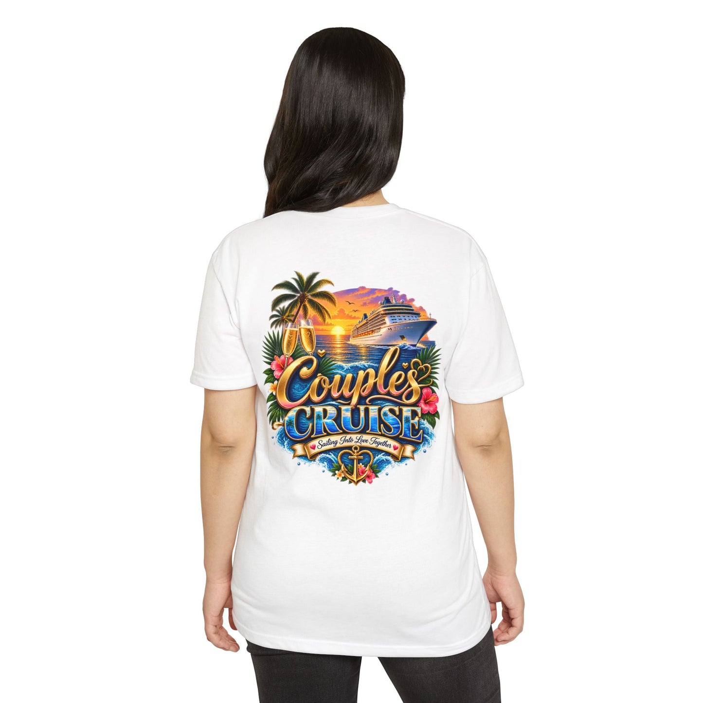 Couples Cruise T-Shirt — Tropical Cruise Vacation Graphic Tee