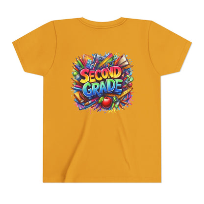 Second Grade Youth Tee — Colorful Back-to-School Kids T-Shirt