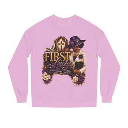 First Lady Church Sweatshirt – Christian Women’s Faith Graphic Crewneck